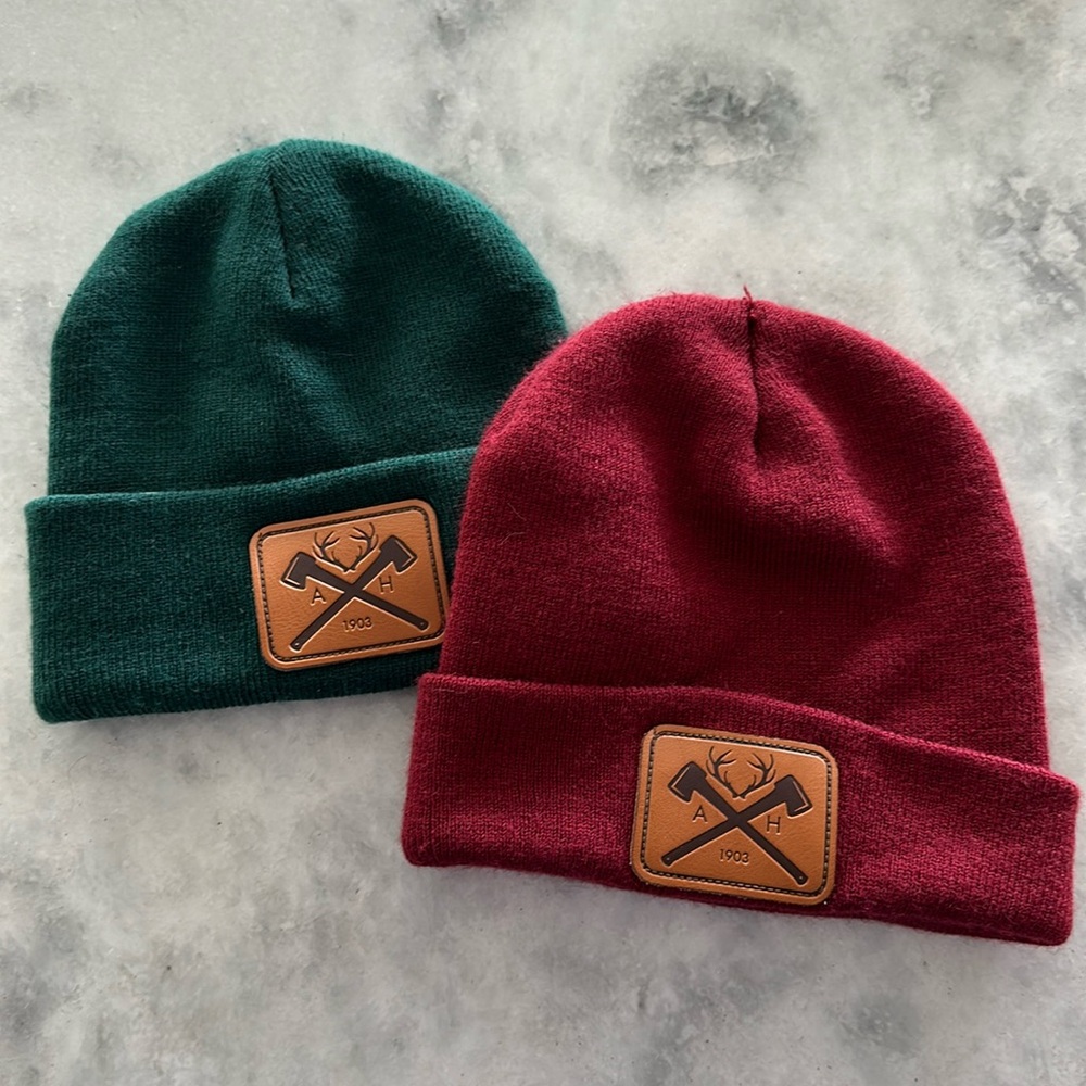 2 Arlington Hardware beanies